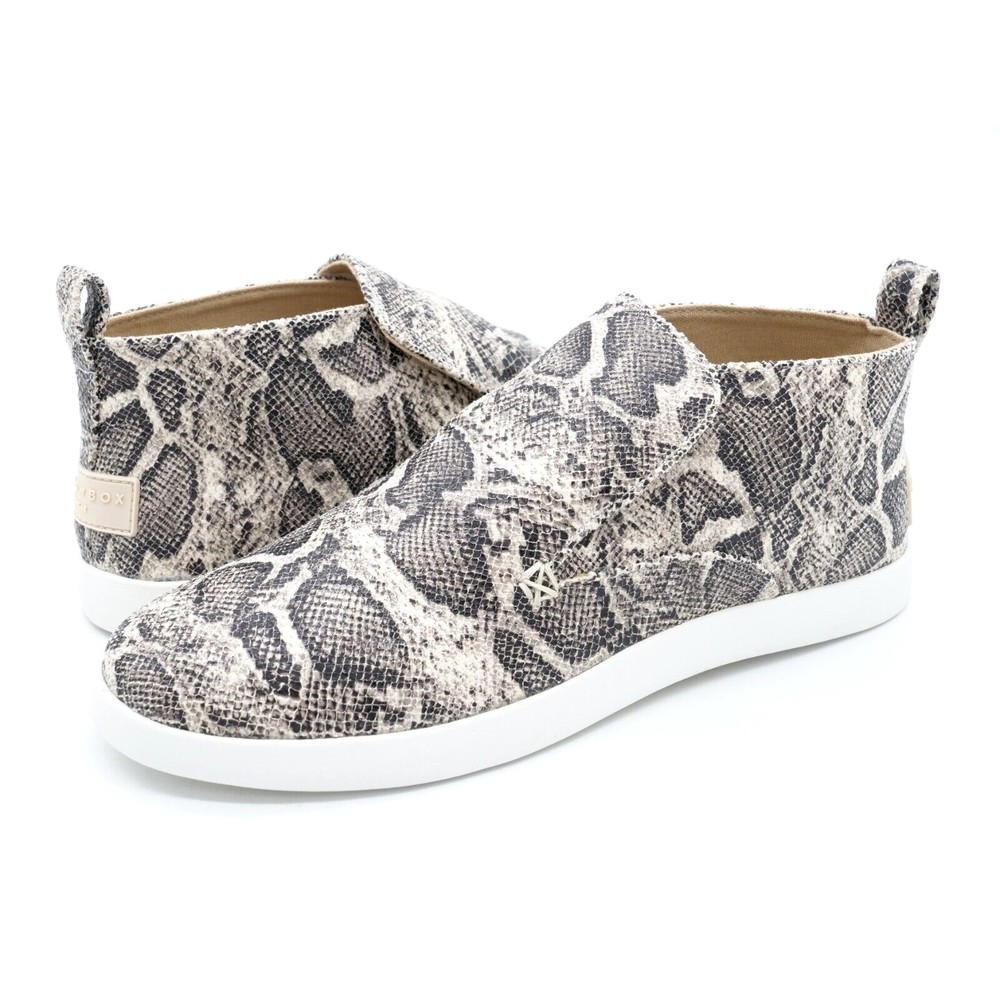 YELLOW BOX ORIANA SNAKE PRINT SLIP ON CASUAL AND FASHION SNEAKERS